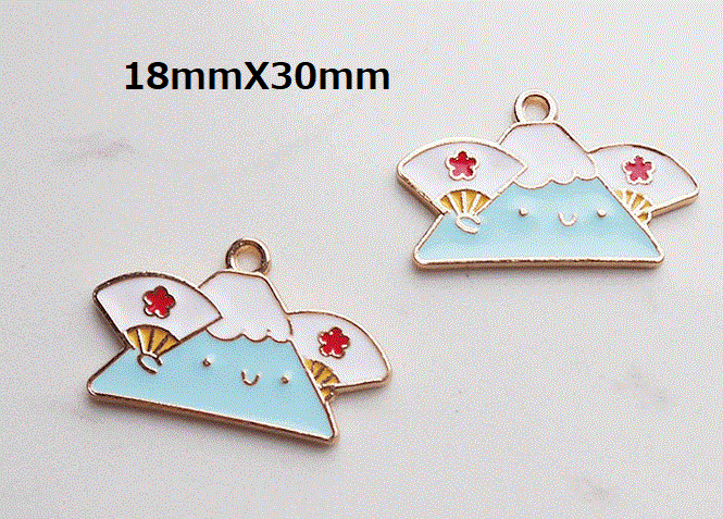 富士山 チャーム ピアスパーツ アクセサリーパーツ イヤリングパーツ 手芸材料 1個