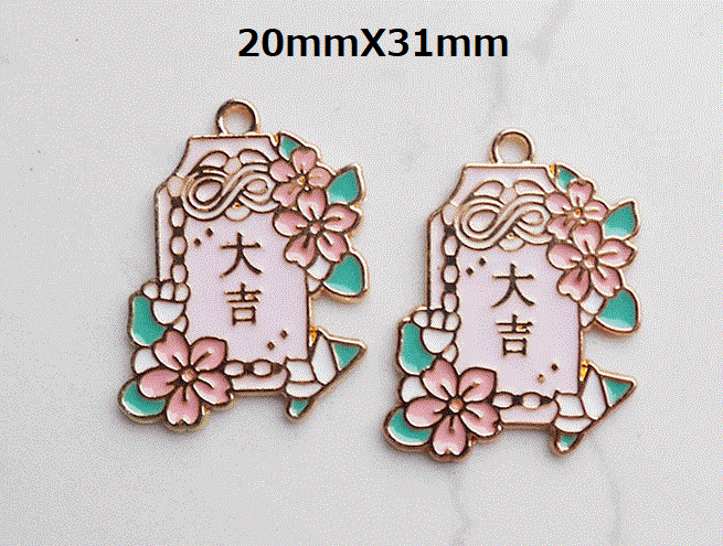 みくじ 大吉 チャーム お札 神社 アクセサリーパーツ 手芸材料 1個入り