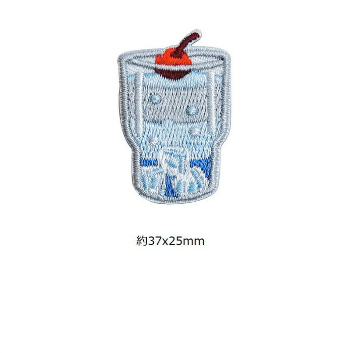 ロック酒 水割り アルコール 酒 グラス ワッペン 1枚