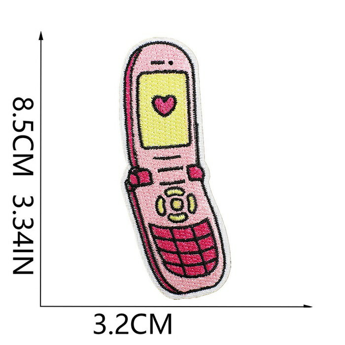 携帯電話 ガラケー携帯 ワッペン アップリケ アイロン対応 1枚