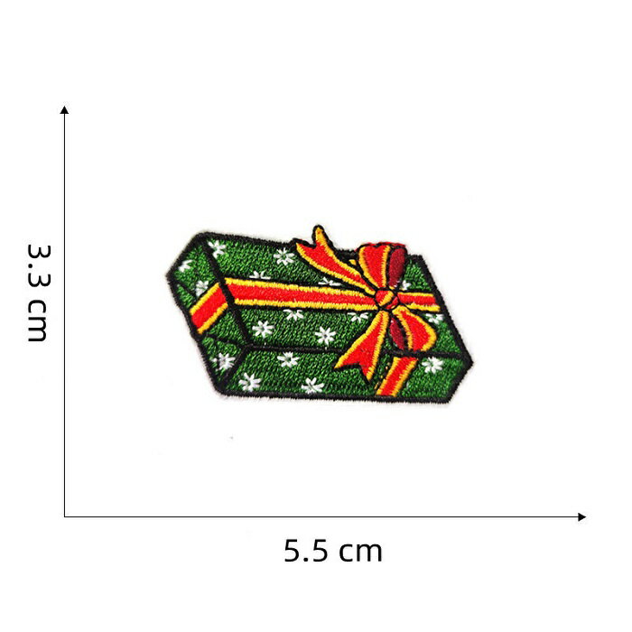 プレゼント クリスマス ワッペン アイロン対応 アップリケ 手芸材料 1枚