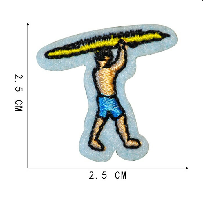 サーフィン ワッペン アップリケ 手芸材料 1枚
