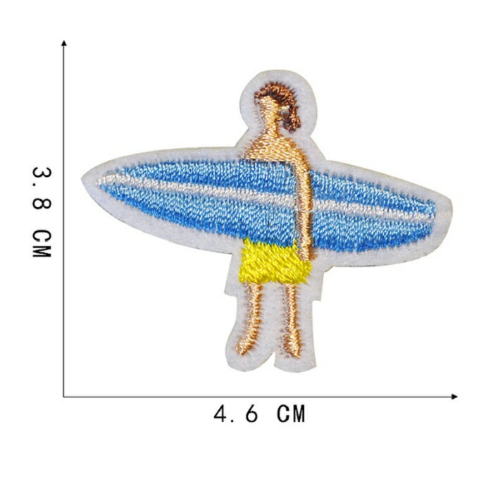 サーフィン ワッペン アップリケ 手芸材料 1枚