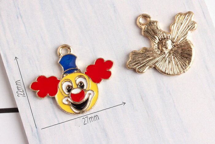 ピエロ チャーム ピアスパーツ アクセサリーパーツ 手芸材料 1個