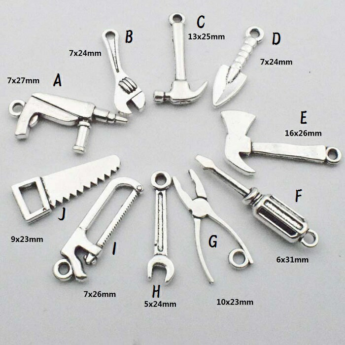 工具 ドライバー ペンチ スパナ のこぎり ハンマー チャーム ツール ピアスパーツ アクセサリーパーツ ..