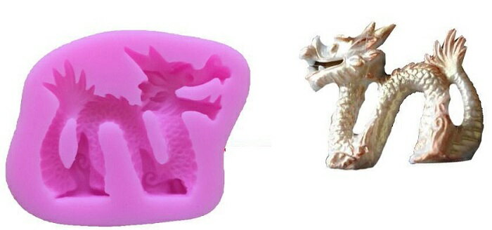 ドラゴン 龍 シリコンモールド レジン型 1個入り