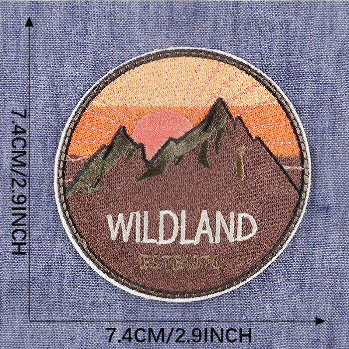 山 キャンプ エベレスト ワッペン アップリケ アイロン対応 1枚