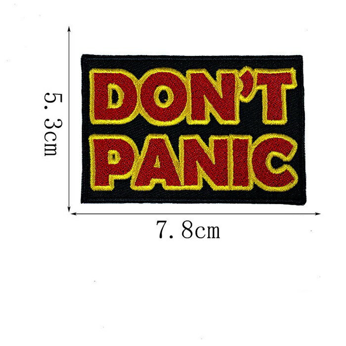 樂天商城 - メッセージ パニック 慌てない ワッペン アップリケ 1枚