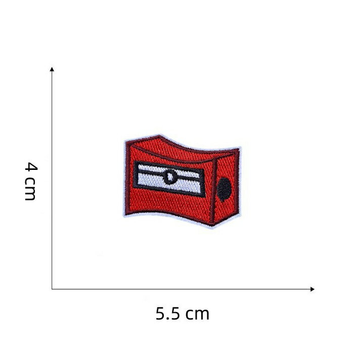 鉛筆削り ワッペン アップリケ アイロン対応 1枚