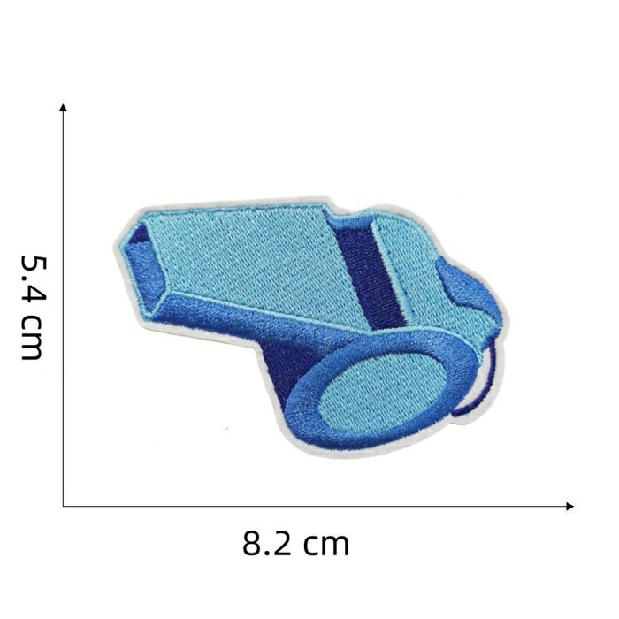 ホイッスル ワッペン アップリケ アイロン対応 1枚 入園 入学 幼児園