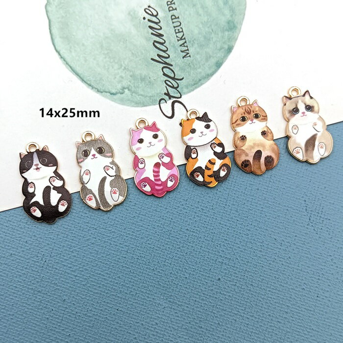 猫 チャーム ピアスパーツ アクセサリーパーツ 入学 入園 モチーフ 1個入り