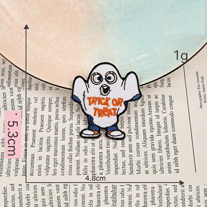 お化け ハロウィン ワッペン アップリケ アイロン対応 1枚