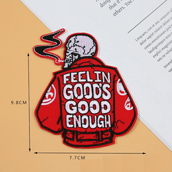 ドクロ 髑髏 ゴースト ワッペン アップリケ アイロン対応 手芸材料 1枚