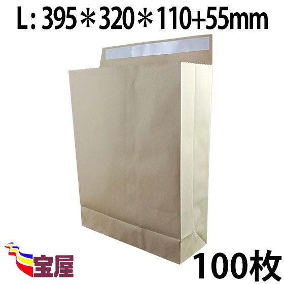 ( 送料無料 ) 宅配袋 角底袋 紙袋　L