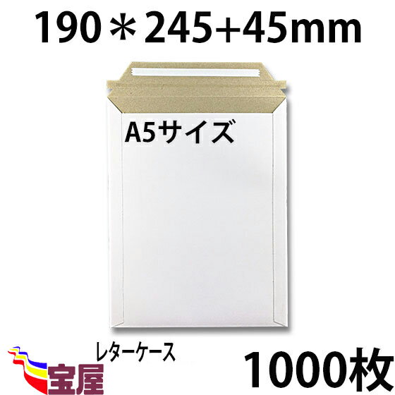 楽天お宝屋（ 送料無料 ） 宅配袋用　厚紙封筒 ビジネスレターケース （ 高24.5CM 幅19CM ） A5 対応 超厚手 （ 約300g m ） 1000枚入 発送.梱包.荷造り.宅配便.宅急便.オークション.荷物.通販qq