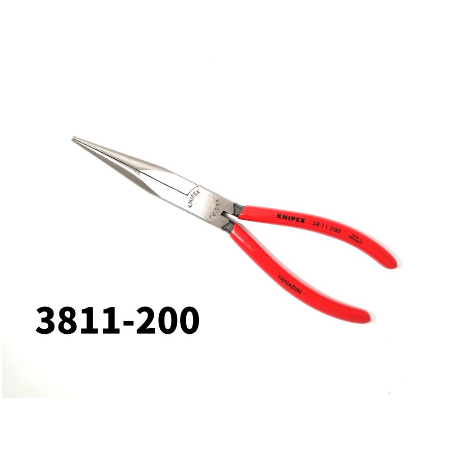 KNIPEX クニペックス 200mm 3811-200 メカニック用プライヤー プラスチックコート ケーブル 銅管 ボルト 切断 亜鉛合金メッキ ハンドツール...