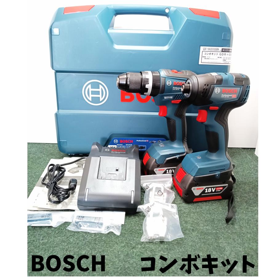 【中古】【未使用品】 BOSCH ボッシュ コンボキット コードレスインパクトドライバー コードレス振動ドライバードリル GDR 18V-200＋GSB 18V-55/ GDR 18V200GSBN