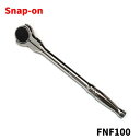 【中古】【未使用品】 Snap-on スナップオン 3/8 (9.5mm) ラウンドヘッドラチェット FNF100 100ギヤ ラウンドスイべルヘッド 最大トルク108N m 振角3.6° 締付工具 ハンドツール