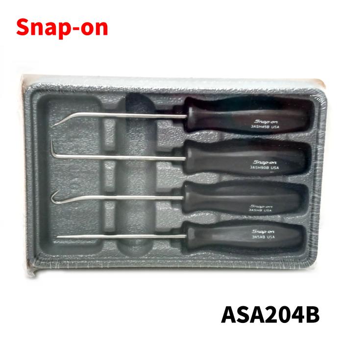 【中古】【未使用品】 Snap-on スナップオン ミニピックセット ASA204B ブラック 4本セット ハンドツール 全長：152mm