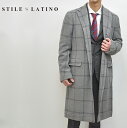 STILE LATINO スティレラティーノ 国内正規品 EOLO グレンチェック シングル 4B チェスターコート イタリア製 CM22104