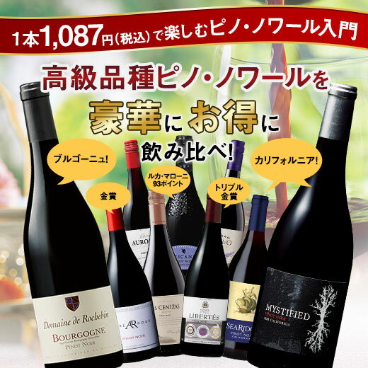 【送料無料】41％OFF ブルゴーニュ＆金賞入り!世界のピノ・ノワール飲み比べ9本セット 第13弾【7789897】 赤ワイン ワインセット フルボディ