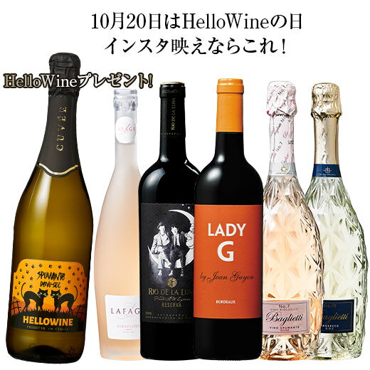 【送料無料】 HelloWineプレゼント!インスタ映え 赤・ロゼ・スパークリングワイン5本セット 赤ワイン ロゼワイン スパークリングワイン フルボディ 辛口 ワインセット 【7787583】