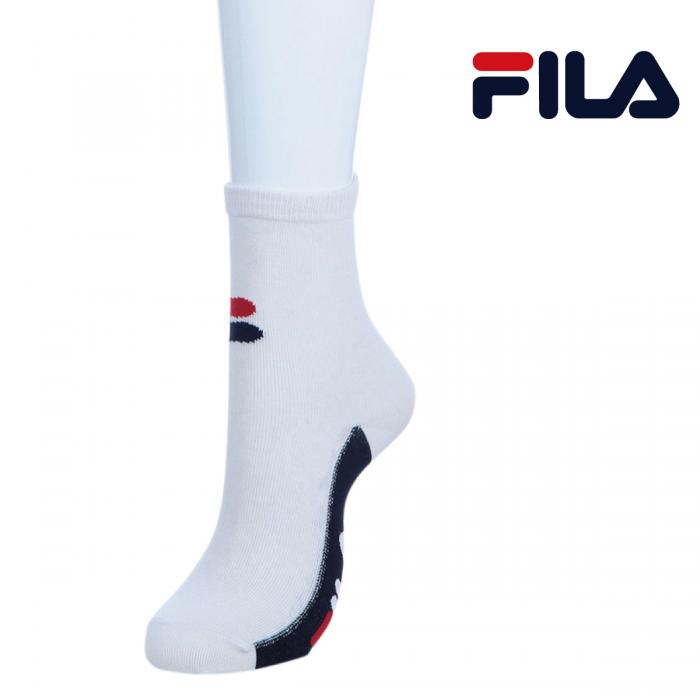 FILA ロゴワンポイント ソックス (23-25) レディース 靴下 クルーソックス 福助