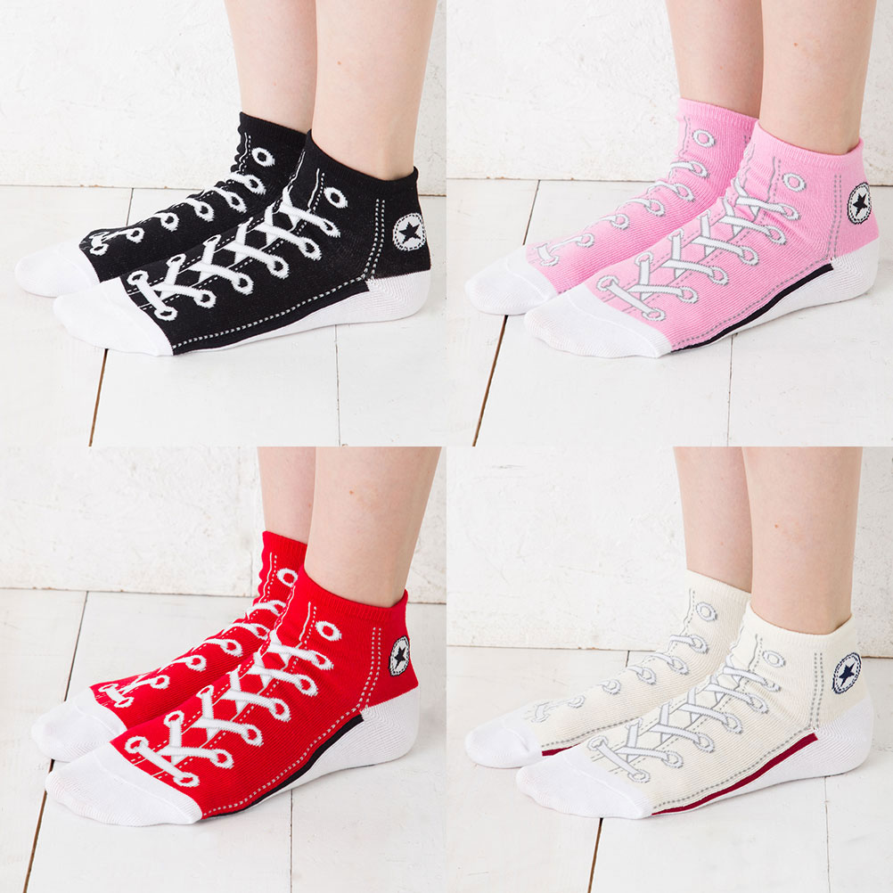 Point Me スニーカー柄 ショートソックス くるぶし丈 (23-25cm)(全5色) レディース 靴下 kw-0328のサムネイル