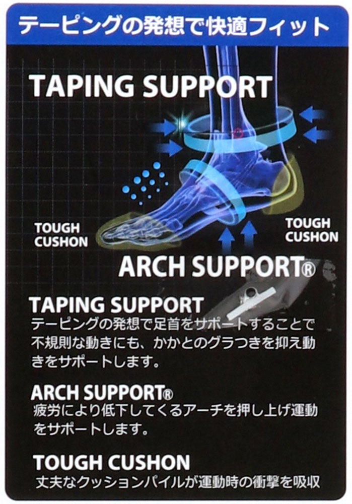 ACTIVE STYLE アーチサポート スポーツソックス スニーカー丈 25-27cm メンズ 靴下 グンゼ 男性用 gz-as0101