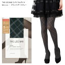 THE LEG BAR スパイラルダイヤ柄 タイツ M-L・L-LL 黒・ダークグレー 60デニール相当 レディース アツギ ストッキング ag-fp90350