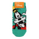 Disney グーフィー フェイスアップ柄 スニーカー丈ソックス 23-25cm レディース 緑色 靴下 福助 ディズニー fk-300-14g5-630