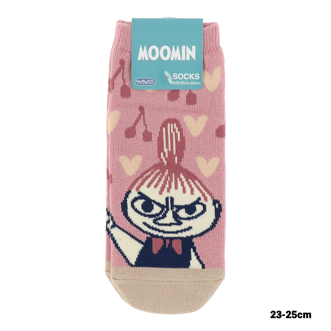 MOOMIN リトルミイ さくらんぼ柄 スニーカー丈ソックス　23-25cm　ムーミンキャラクター　靴下　little my レディース