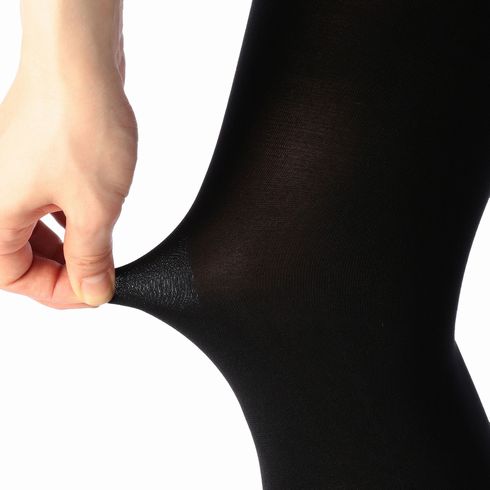 【2足組】DAILY満足 80デニール タイツ 程よいマット感 (マチ付き・つま先補強)(M-L・L-LL・黒) レディース 福助 fk-790-1022