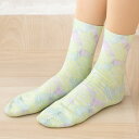 プリントソックス レモンの木柄 クルー丈 23-25cm レディース 靴下 STREAM as-9y71025