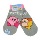 【ジュニア19-24cm】カービィ ワドルディ 左右柄違い スニーカー丈ソックス グレー 19-24cm 子供用 靴下 星のカービィ 任天堂 福助 fk-185-25q2-950