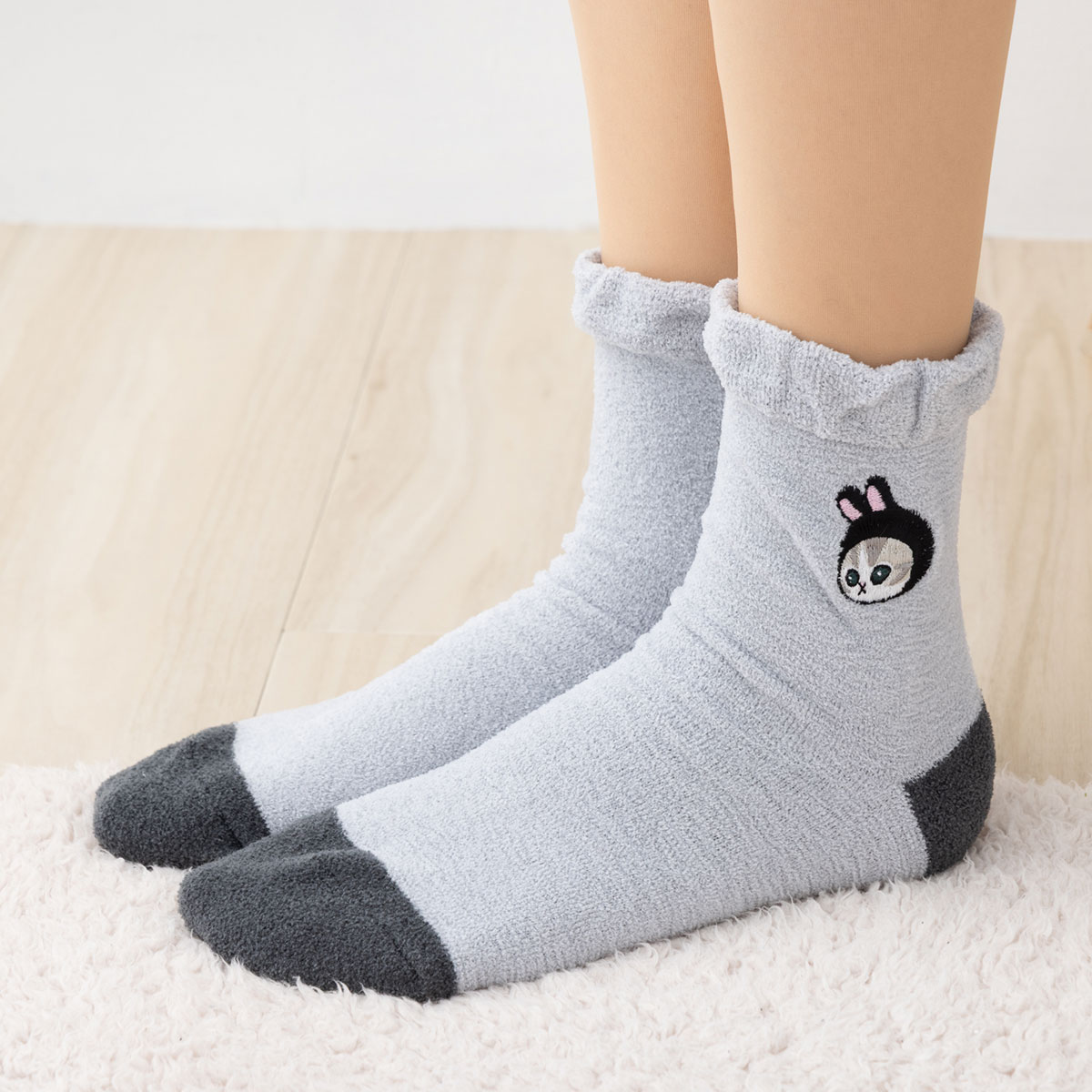 mofusand �������ɽ� �٥������롼 ���å��� ���졼 23-25cm ��ǥ����� ���� ��ե���� �����å��� wi-msl453004