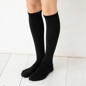 Leg Recipe ハイマルチナイロン ハイソックス 38cm丈 23-25cm 黒 抗菌防臭 レディース 靴下