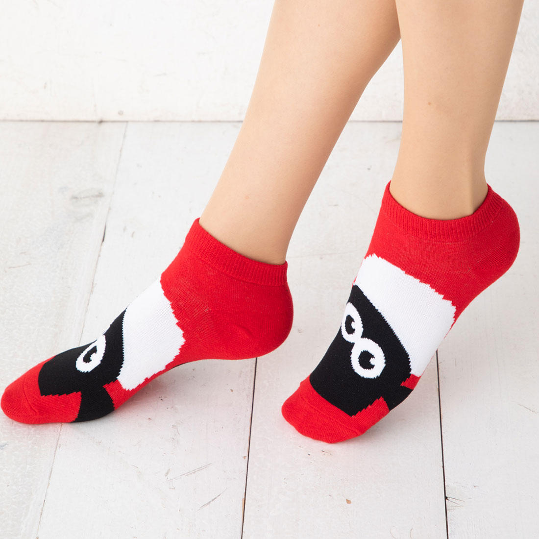ひつじのショーン スニーカー丈ソックス ショーンアップ レッド 23-25cm ショートソックス レディース キャラクター 靴下 sp-thsh104j
