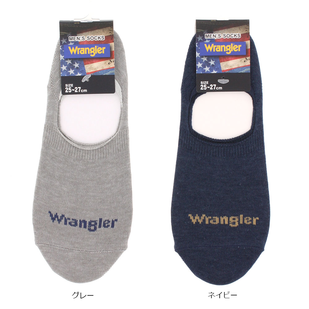 WRANGLER フットカバー 無地 25-27cm メンズ ソックス foot cover 紳士 mens socks ni-287-8039