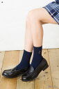 ミッキーワンポイント クルーソックス 14cm丈 ( 紺 白 )(23-25cm) スクールソックス ディズニー レディース mickey mouse disney socks ladies