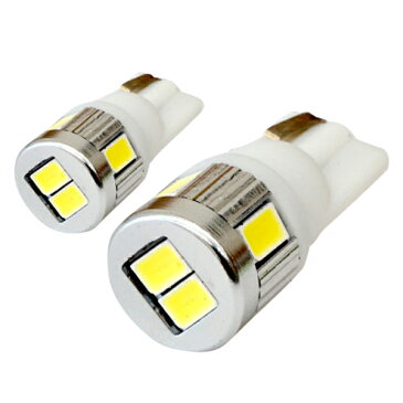 プリウス 30系 前期 専用設計 T10 LED ホワイト 6連 ポジション 2個 高輝度 拡散 6000K バルブ 白 パーツ ZVW30 _22288p1