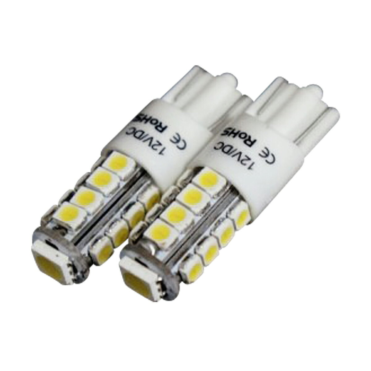 T10 LED ウェッジ球 ホワイト 白 SMD×17発 コンパクトバルブ ポジション ライセンスランプ ルームランプ 等に