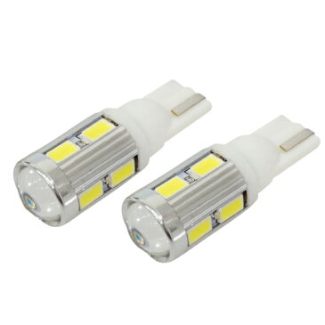 プリウス 30系 前期 T10 LED ホワイト CREE 5630SND 9連 無極性 2個 ジション ルームランプ カーテシ など ウェッジ球 バルブ 白 _22404b