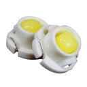 T4.7 LED 拡散 ホワイト 全面発光 広角360° ウェッジ球 バルブ 白 2個 メーター オーディオ インジケーター シガーライター エアコンパネル 灰皿照明に ネコポス便