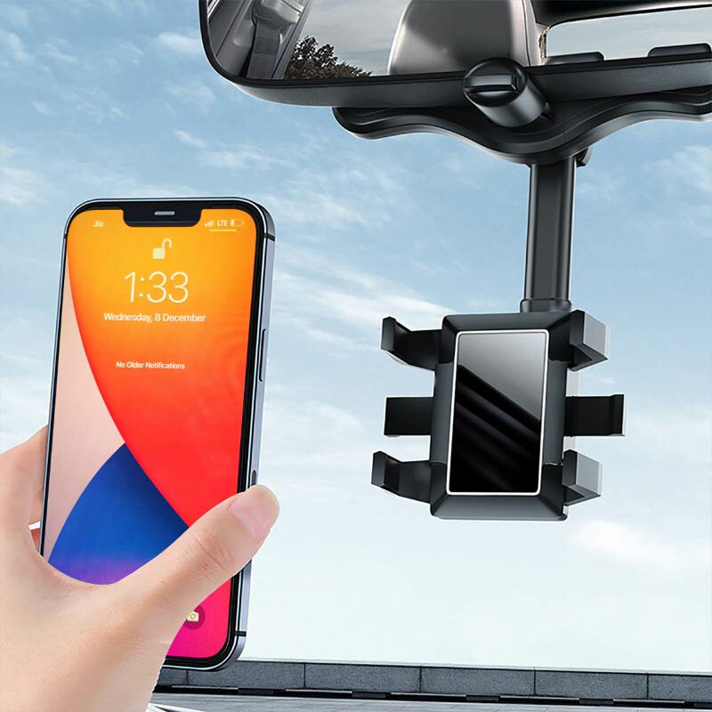 スマホホルダー 車 クリップ ルームミラー バックミラー 車載スマホホルダー スマホ 車載ホルダー スマ..