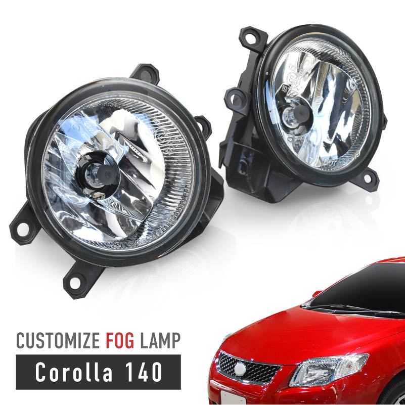 カローラアクシオ カローラルミオン カローラフィールダー 140系 フォグランプ ユニット ガラスレンズ 純正タイプ 車検対応 簡単交換 LED HID 耐熱 フォグランプユニット