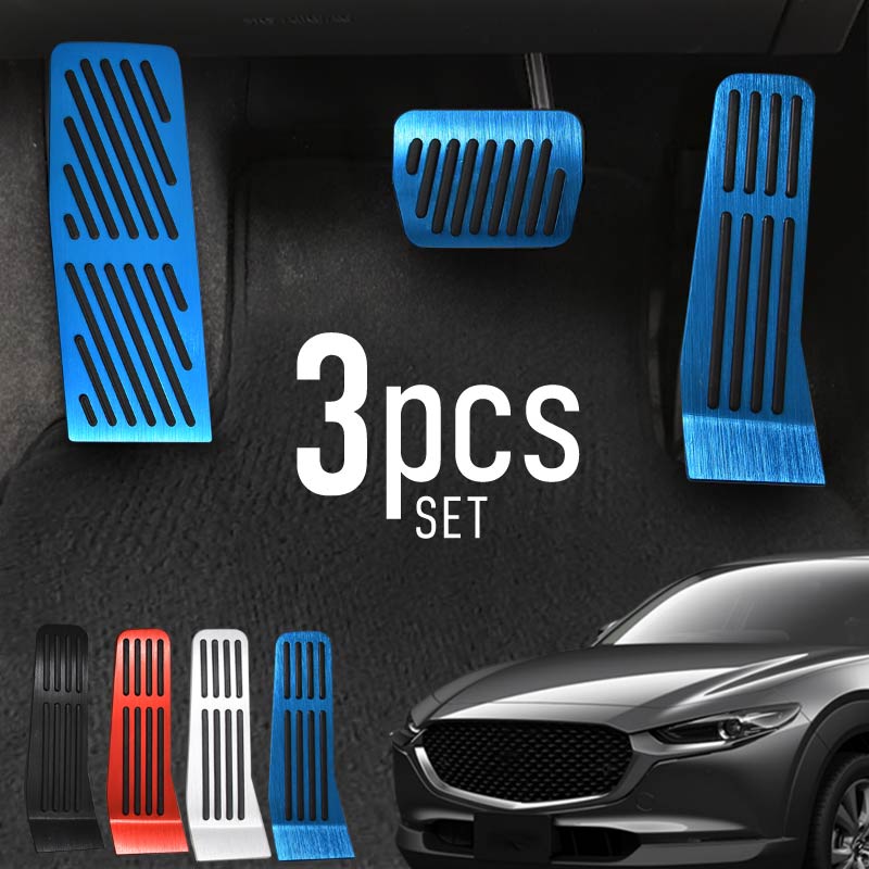 マツダ cx-30 cx30 アクセサリー ペダルカバー アルミペダルカバー アクセル ブレーキ フットレスト 内装 パーツ ドレスアップ カスタム シルバー レッド ブルー ブラック