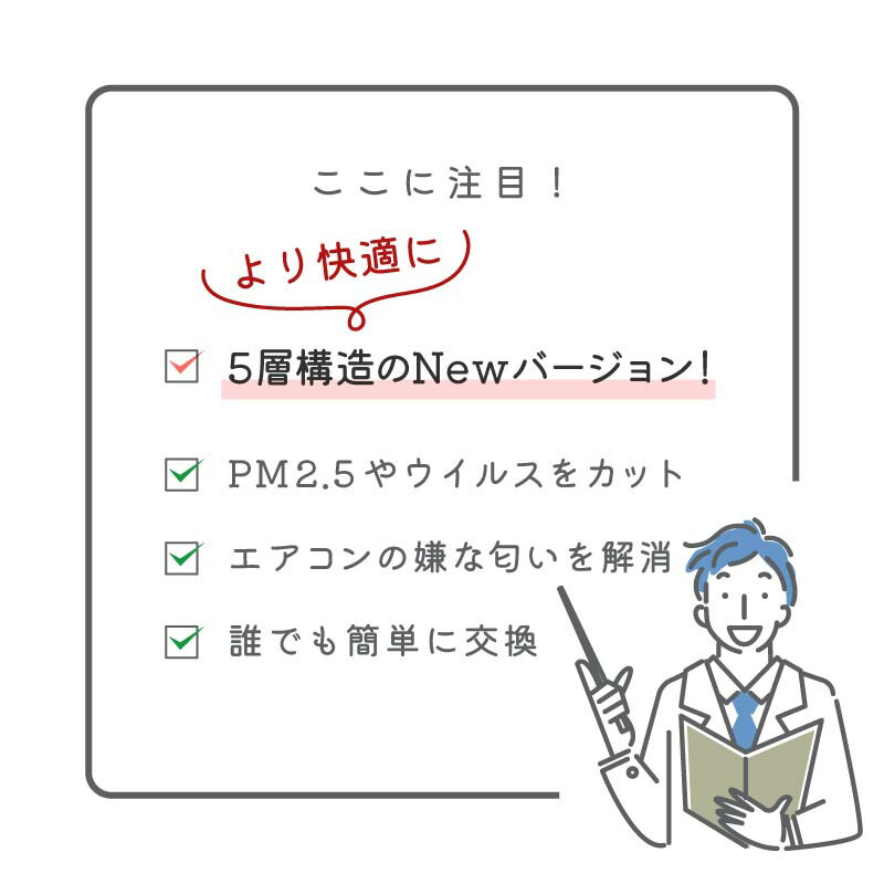 エアコンフィルター 車 トヨタ スズキ スバル ダイハツ 汎用 交換用 5層 消臭 ホコリ 花粉 排気ガス 95860-58J00 3