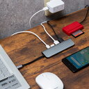 usbハブ 3.0 コンセント type-c ケーブル 7in1 充電 電源 高速 SDスロットル SDカード マイクロSD 増設 パソコン PC スマホ テレビ接続 4K対応 HDMI PD(2)