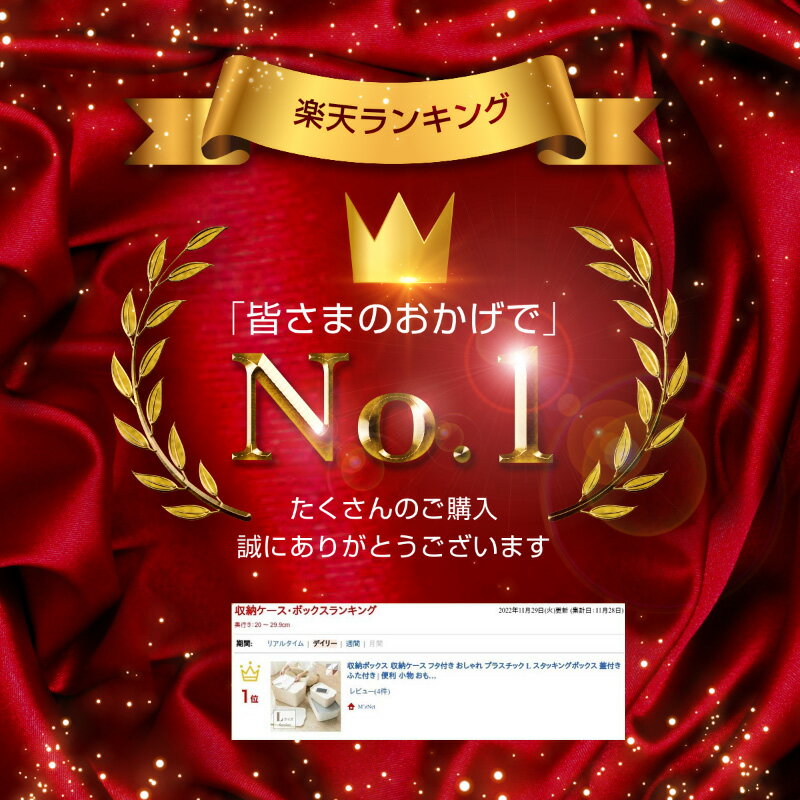 収納ボックス 収納ケース フタ付き おしゃれ プラスチック L スタッキングボックス...
